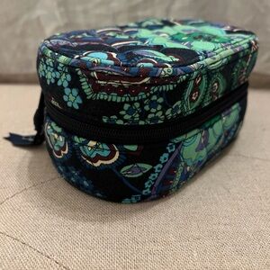 Vera Bradley Blue and Green Floral Cosmetic Bag